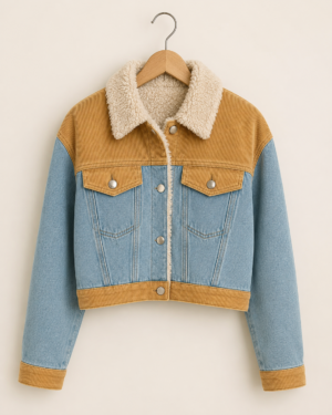 CAMPERA DE JEAN CON CORDERITO